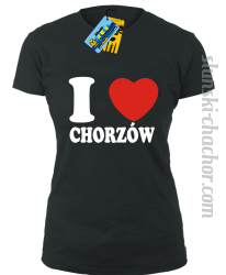 I love Chorzów - koszulka damska - czarny