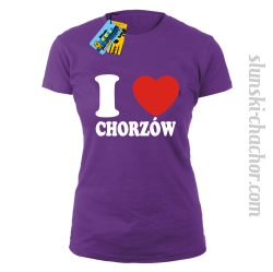 I love Chorzów - koszulka damska - fioletowy
