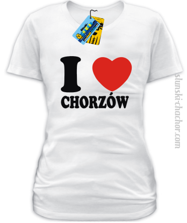 I love Chorzów - koszulka damska - błękitny