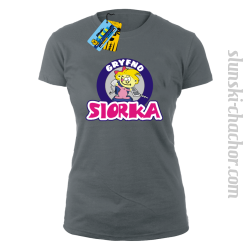 Gryfno siorka koszulka damska z nadrukiem - grey