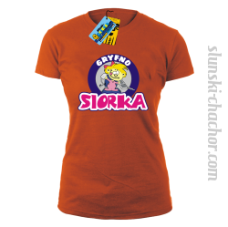 Gryfno siorka koszulka damska z nadrukiem - orange