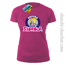 Gryfno siorka koszulka damska z nadrukiem - pink