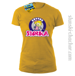 Gryfno siorka koszulka damska z nadrukiem - yellow