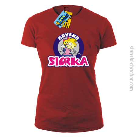 Gryfno siorka - koszulka damska z nadrukiem Nr SLCH00027DK