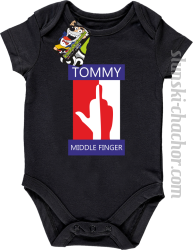 Tommy Middle Finger - Body dziecięce czarny