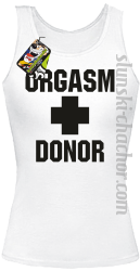 Orgasm Donor - Top damski biały