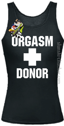 Orgasm Donor - Top damski czarny