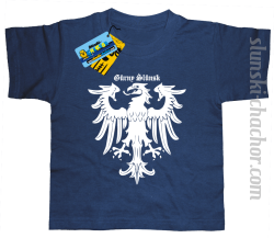 Górny ślunsk koszulki dziecięce z nadrukiem-navy blue