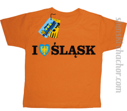 I love śląsk koszulka dziecięca z nadrukiem - orange