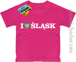 I love śląsk koszulka dziecięca z nadrukiem - pink