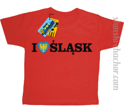 I love śląsk koszulka dziecięca z nadrukiem - red