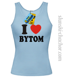 I love Bytom  top damski z nadrukiem - sky blue