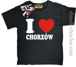 I love Chorzów koszulka dziecięca z nadrukiem - black