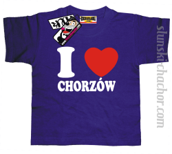 I love Chorzów koszulka dziecięca z nadrukiem - purple