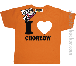 I love Chorzów koszulka dziecięca z nadrukiem - orange