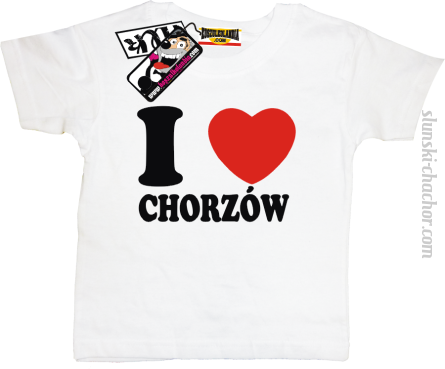 I love Chorzów koszulka dziecięca z nadrukiem - white