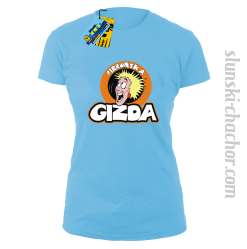 Pierońska gizda koszulka damska z nadrukiem - sky blue