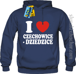 I love Czechowice - Dziedzice bluza męska z nadrukiem - navy blue