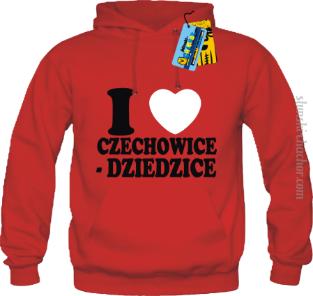 I love Czechowice - Dziedzice - bluza męska z nadrukiem Nr SLCH00055MB