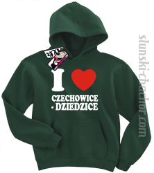I love Czechowice - Dziedzice bluza dziecięca z nadrukiem - green