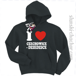 I love Czechowice - Dziedzice bluza dziecięca z nadrukiem - black