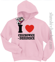 I love Czechowice - Dziedzice bluza dziecięca z nadrukiem - pink