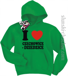 I love Czechowice - Dziedzice bluza dziecięca z nadrukiem - light green