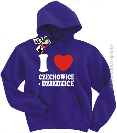 I love Czechowice - Dziedzice bluza dziecięca z nadrukiem - purple