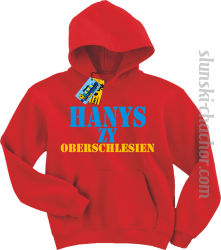 Hanys zy Oberschlesien dziecięca bluza z nadrukiem - czerwony
