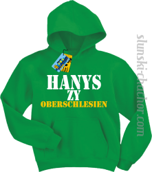 Hanys zy Oberschlesien dziecięca bluza z nadrukiem - zielony