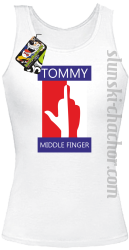 Tommy Middle Finger - Top damski biały