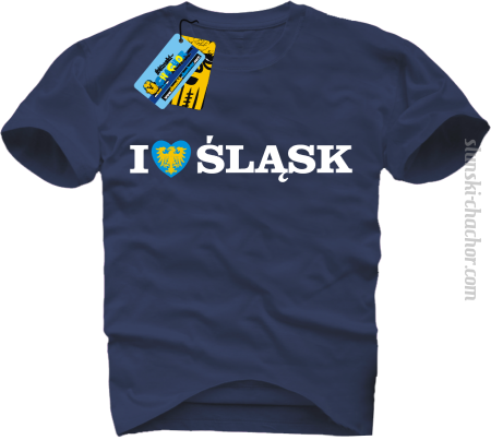 I love śląsk - koszulka męska z nadrukiem Nr SLCH00023MK