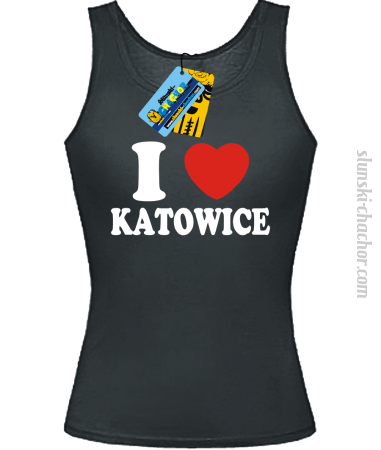 I love Katowice - top damski z nadrukiem Nr SLCH00053DT