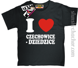 I love Czechowice - Dziedzice koszulka dziecięca z nadrukiem - black