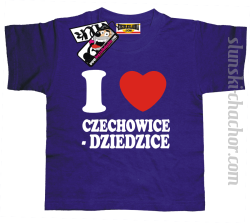 I love Czechowice - Dziedzice koszulka dziecięca z nadrukiem - purple