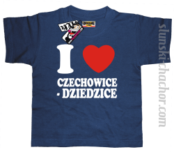 I love Czechowice - Dziedzice koszulka dziecięca z nadrukiem - navy blue