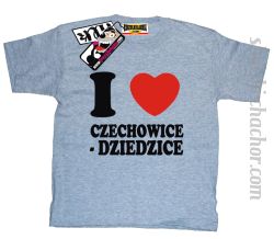 I love Czechowice - Dziedzice koszulka dziecięca z nadrukiem - ash