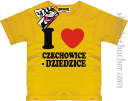 I love Czechowice - Dziedzice koszulka dziecięca z nadrukiem - yellow