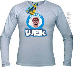 Gryfny ujek longsleeve z nadrukiem - ash