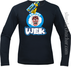 Gryfny ujek longsleeve z nadrukiem - black