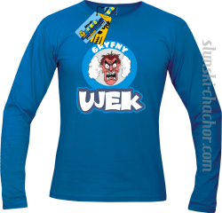 Gryfny ujek longsleeve z nadrukiem - blue