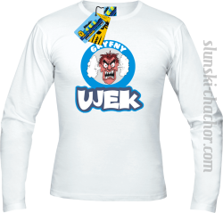Gryfny ujek longsleeve z nadrukiem - white