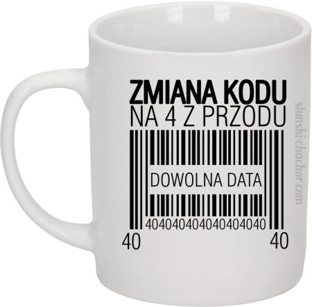 Zmiana Kodu na 4 z przodu - Kubek ceramiczny 