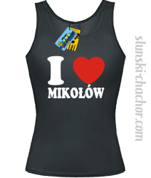 I love Mikołów - top damski - czarny