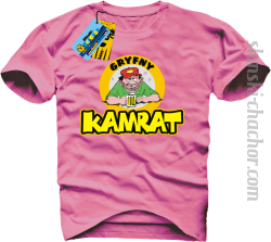 Gryfny kamrat koszulka męska z nadrukiem - pink