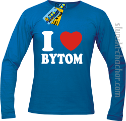 I love Bytom longsleeve z nadrukiem - blue