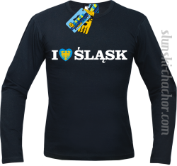 I love śląsk longsleeve z nadrukiem - black