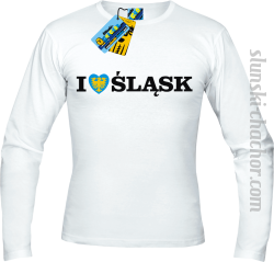 I love śląsk longsleeve z nadrukiem - white
