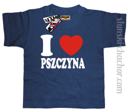 I love Pszczyna koszulka dziecięca z nadrukiem - navy blue