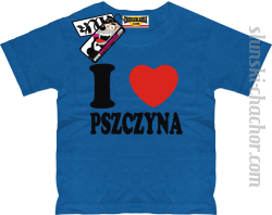I love Pszczyna koszulka dziecięca z nadrukiem - blue